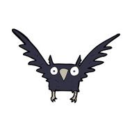 cartoon spooky bird N9