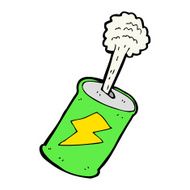 cartoon fizzing soda can N61