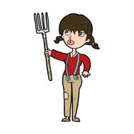 Cartoon Farmer Girl N22