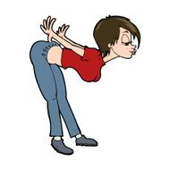 cartoon sexy woman N21