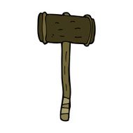 Cartoon Wooden Hammer N26