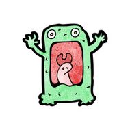 cartoon frightened frog N6