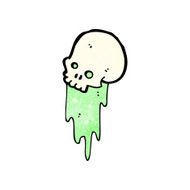 cartoon gross skull N31
