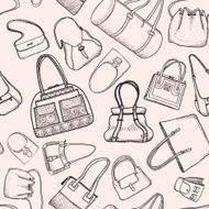 Fashion accessory wallpaper Hand bags seamless N2