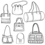 Hand bags fashion set