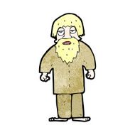 cartoon hippie man with beard N2