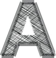Font illustration LETTER A N3