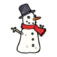 Cartoon Snowman N119