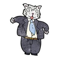 fat cat businessman cartoon