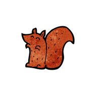 cartoon red squirrel N13