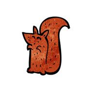 cartoon red squirrel N14