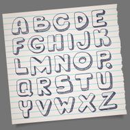 Doodle hand-drawn letters collection