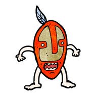 cartoon man wearing big mask N10
