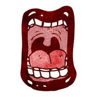 cartoon shouting mouth symbol N4