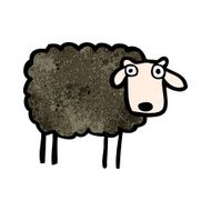cartoon black sheep N29
