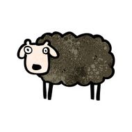 cartoon black sheep N30