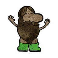 cartoon hippie man N6