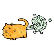 cartoon farting cat N14