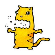 cartoon burping cat N10