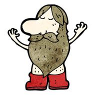 cartoon hippie man N23