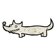 cartoon little wolf N139