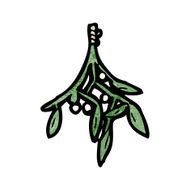 Cartoon Mistletoe N10