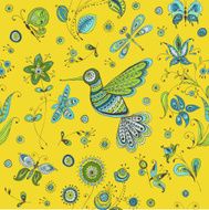 Spring &amp; Summer Doodles - bird butterflies flowers N2