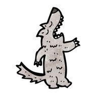 Cartoon Wolf N170