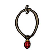 Cartoon Ruby Necklace N8