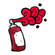 cartoon spray can N156