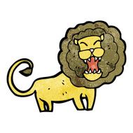 cartoon roaring lion N11