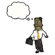 cartoon down and out businessman