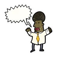 cartoon excited business guy