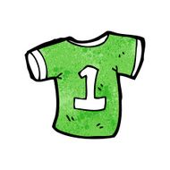 cartoon sports shirt with number one N2