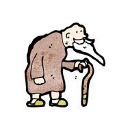 cartoon elderly man N10