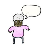 cartoon old woman N26