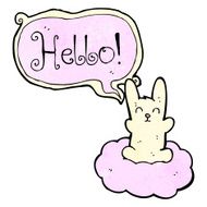 cartoon rabbit on cloud N9