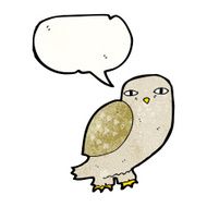 Cartoon owl with speech bubble N106