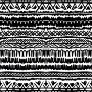 Ethnic pattern in black and white with stripes