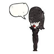 cartoon woman dressed all in black N2
