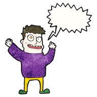 cartoon crazy shouting man N2