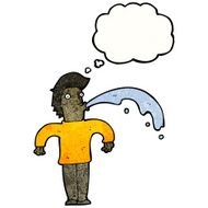 cartoon man spitting water N18