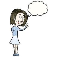 cartoon woman with great idea N36