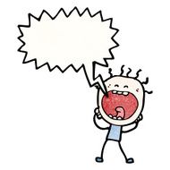 Screaming Man Cartoon N7