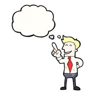 cartoon man in shirt and tie with idea N2