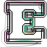 font Illustration Letter e N10