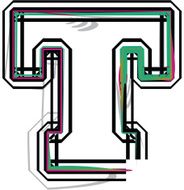 Font Illustration letter t N11
