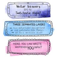 Set of color banners Vector illustration
