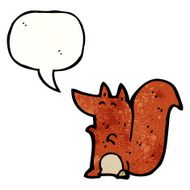 cartoon squirrel with speech bubble N28
