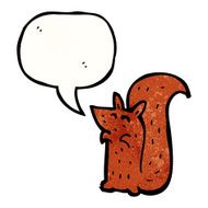 cartoon squirrel with speech bubble N30